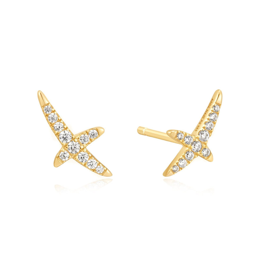 Ania Haie Gold Kiss Pavé Studs E057-02G