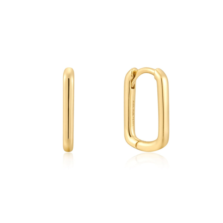 Ania Haie Gold Large Oval Huggies E059-08G