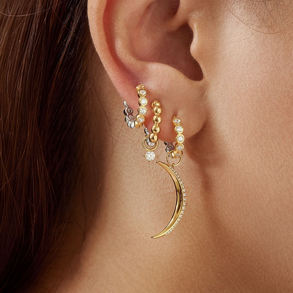 Ania Haie Gold Moon Pavé Earring Charm EC060-01G