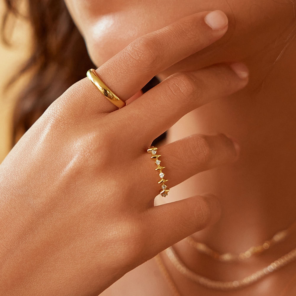 Ania Haie Gold Multi Sparkle Ring R061-03G