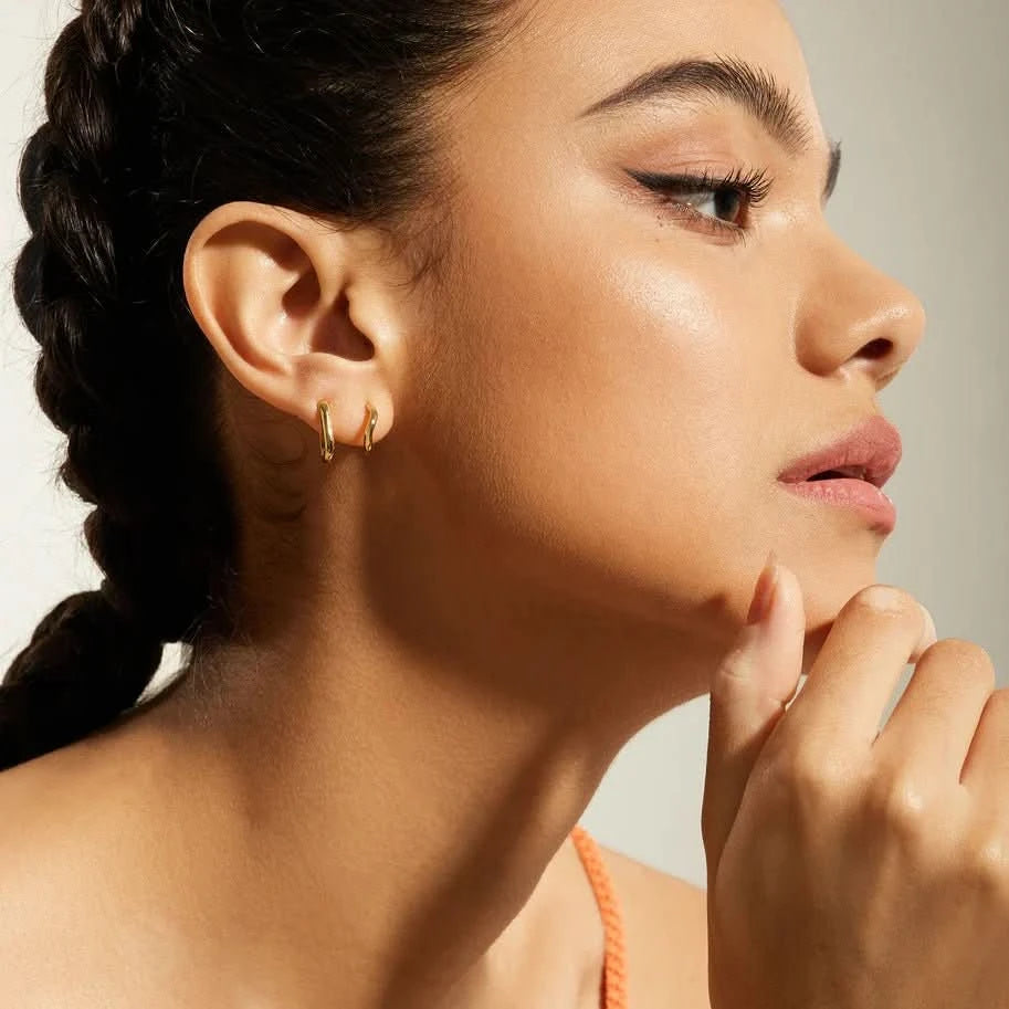 Ania Haie Gold Oval Hoop Earrings E048-04G