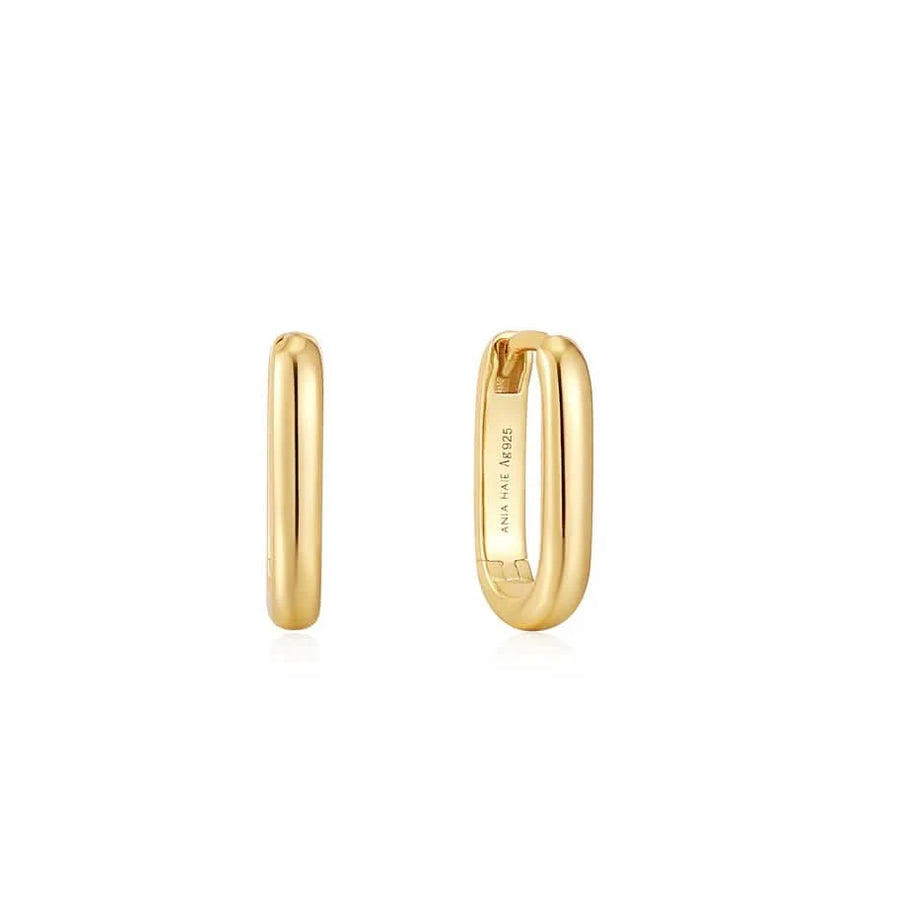 Ania Haie Gold Oval Hoop Earrings E048-04G