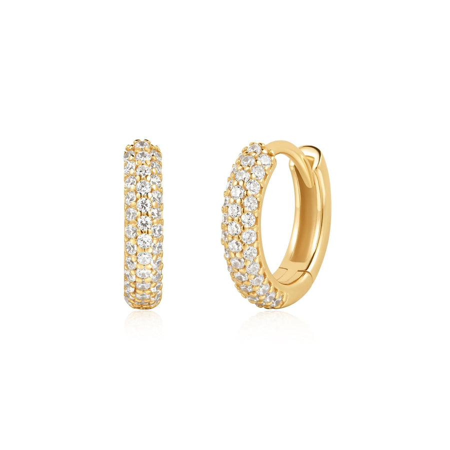 Ania Haie Gold Pavé Huggies E057-04G