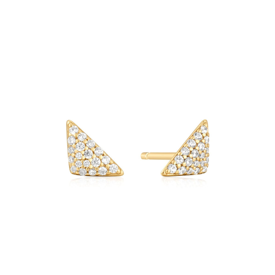 Ania Haie Gold Triangular Pavé Studs E059-06G