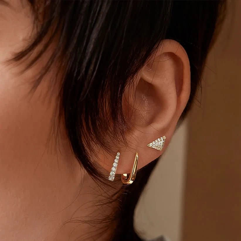 Ania Haie Gold Triangular Pavé Studs E059-06G