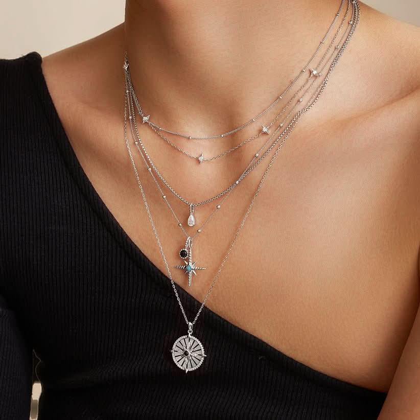 Ania Haie Silver Astrolabe Necklace N061-07H