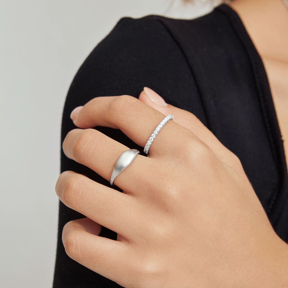 Ania Haie Silver Dome Plain Ring R058-05H