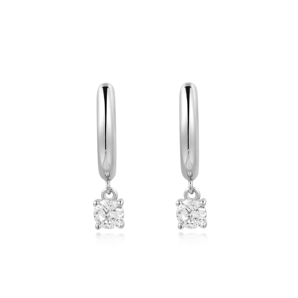 Ania Haie Silver Drop Solitaire Huggies E061-08H