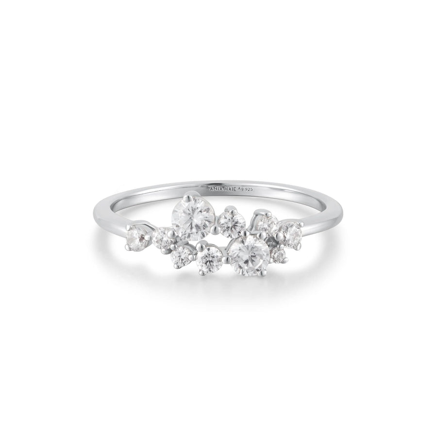 Ania Haie Silver Flower Cluster Pavé Ring R058-02H