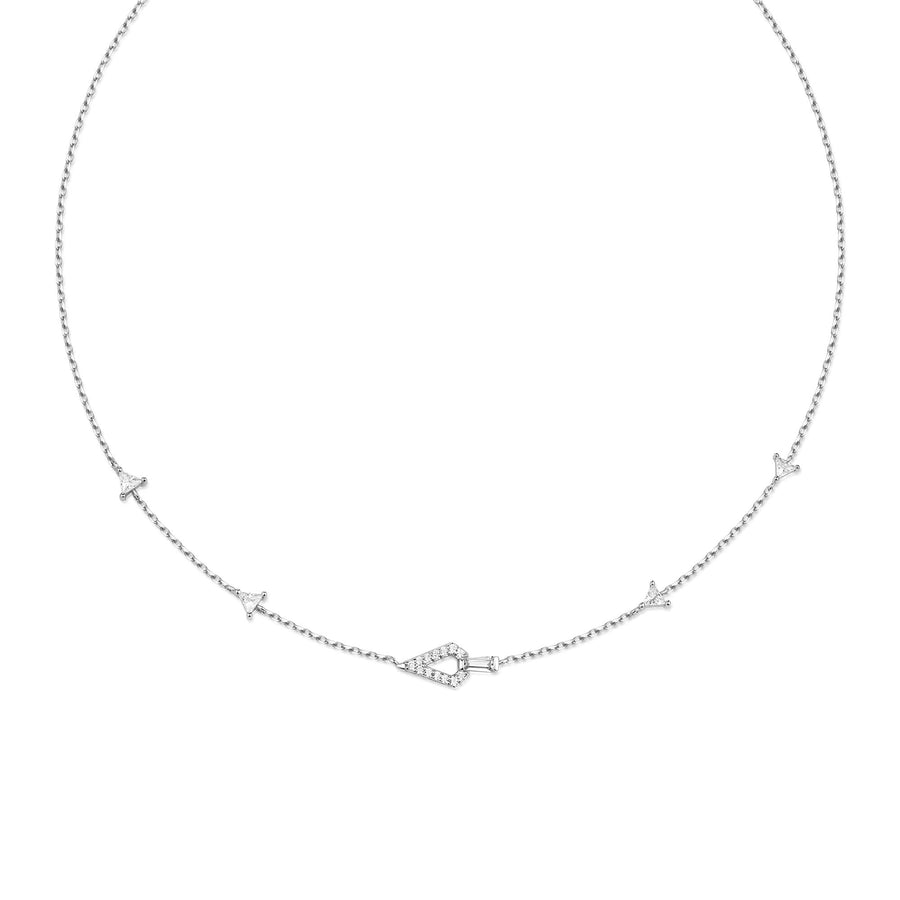 Ania Haie Silver Geometric Satellite Necklace N059-03H