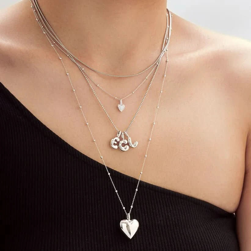 Ania Haie Silver Heart Pavé Charm NC060-05H