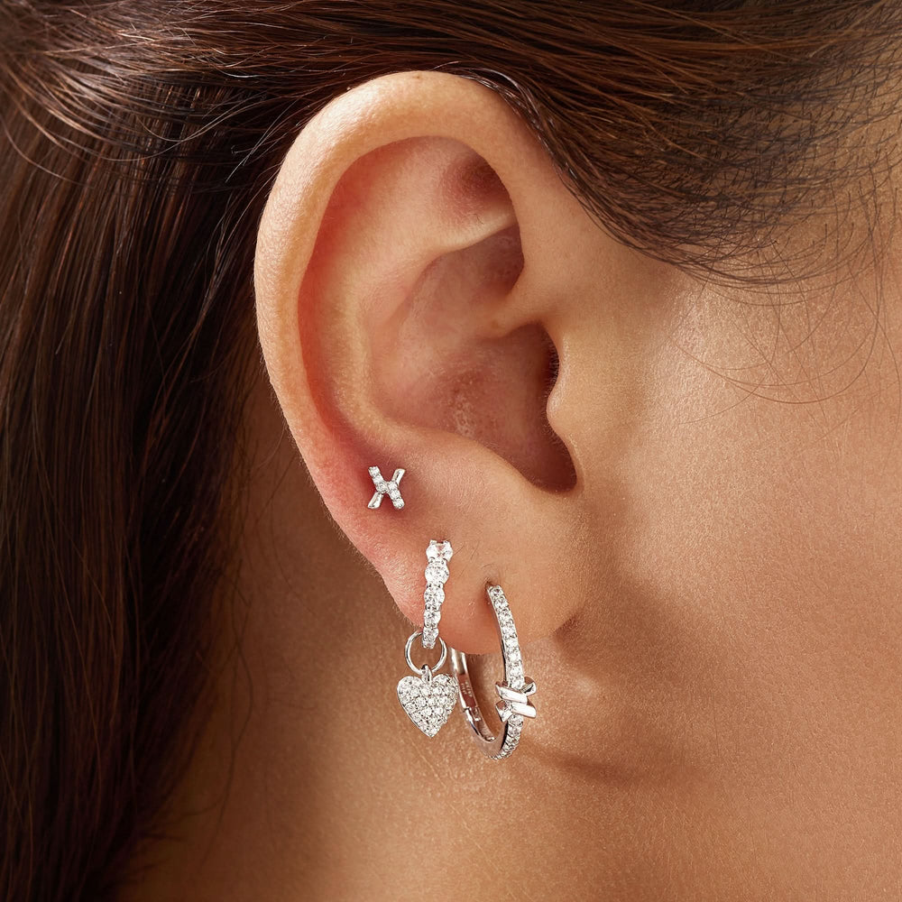 Ania Haie Silver Heart Pavé Earring Charm EC060-05H