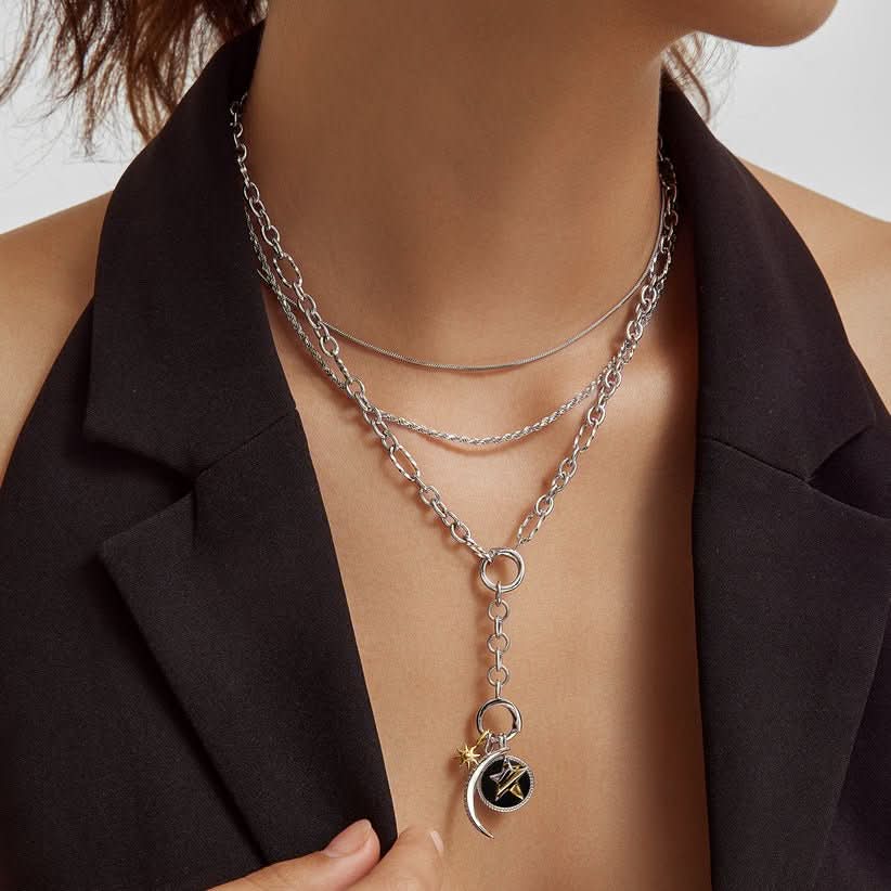 Ania Haie Silver Moon Pavé Charm NC060-03H