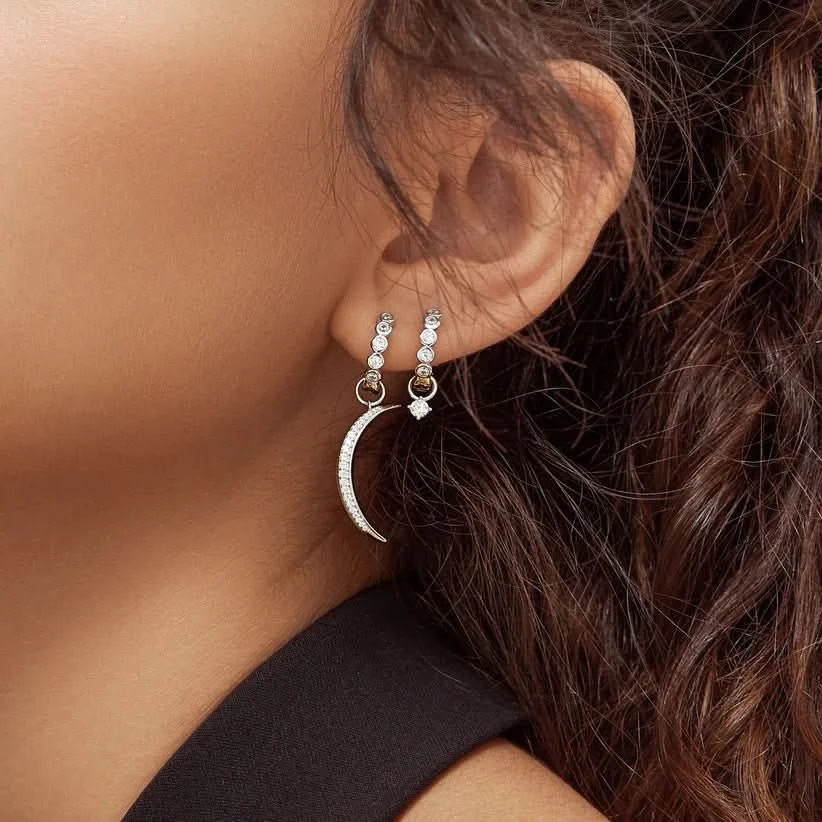 Ania Haie Silver Moon Pavé Earring Charm EC060-01H