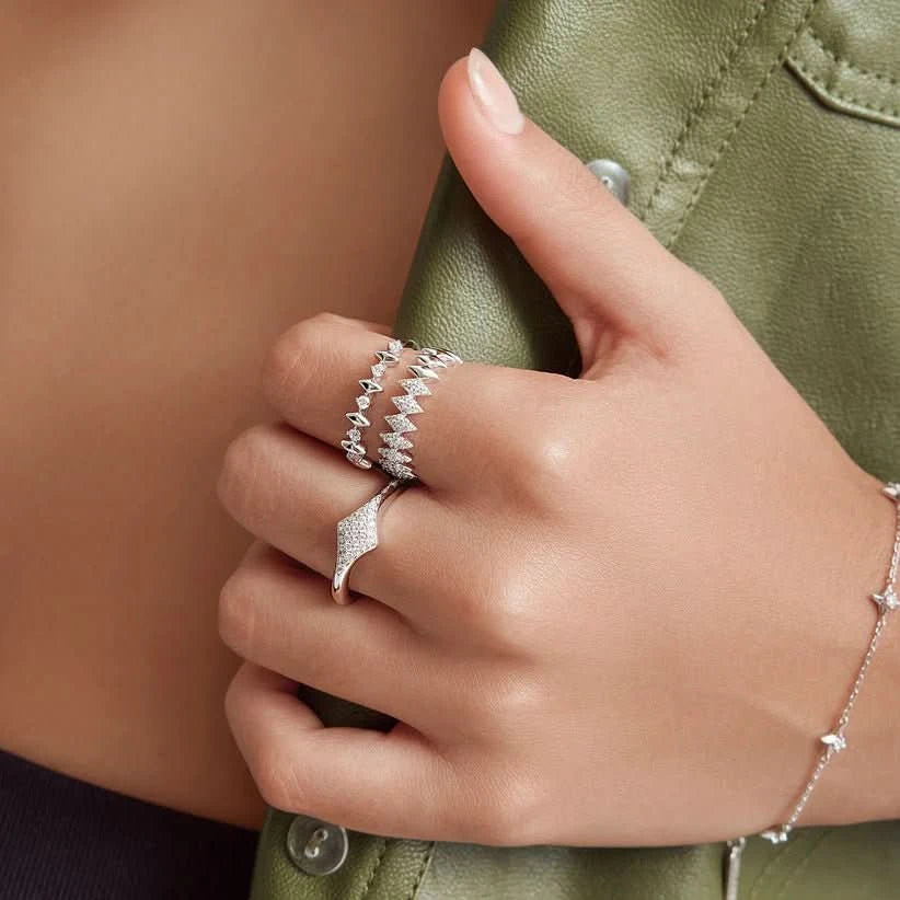 Ania Haie Silver Multi Sparkle Ring R061-03H