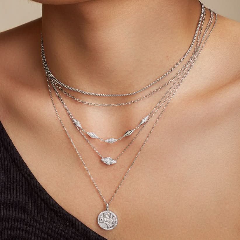 Ania Haie Silver Pave Sparkle Necklace N061-03H