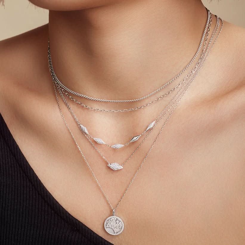 Ania Haie Silver Rectangle Link Chain Necklace N060-03H