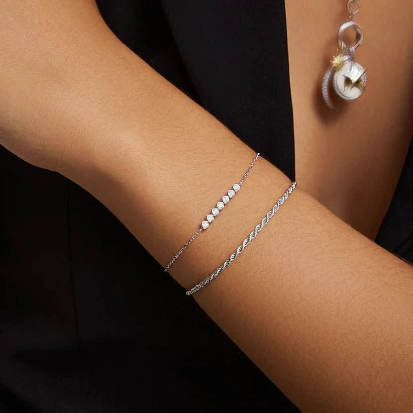 Ania Haie Silver Rope Twist Bracelet B058-04H