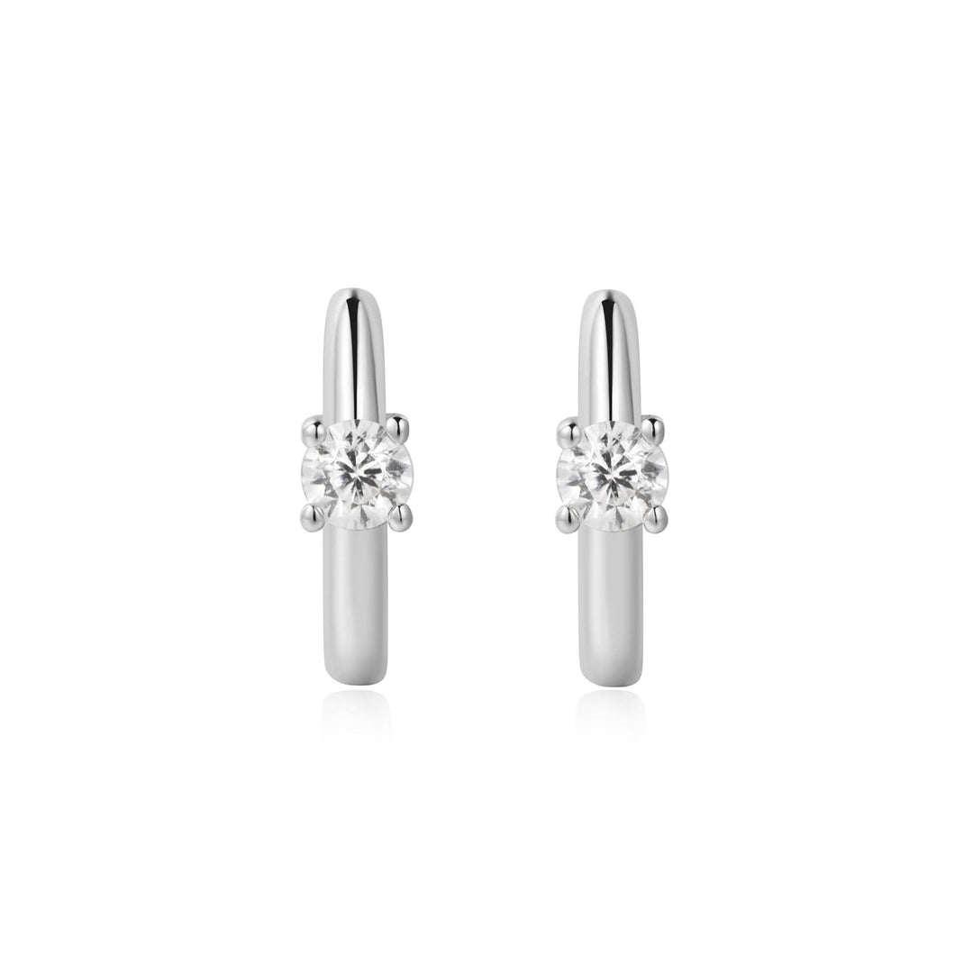 Ania Haie Silver Solitaire Cubic Zirconia Mini Huggies E061 - 03HAnia HaieE061 - 03H