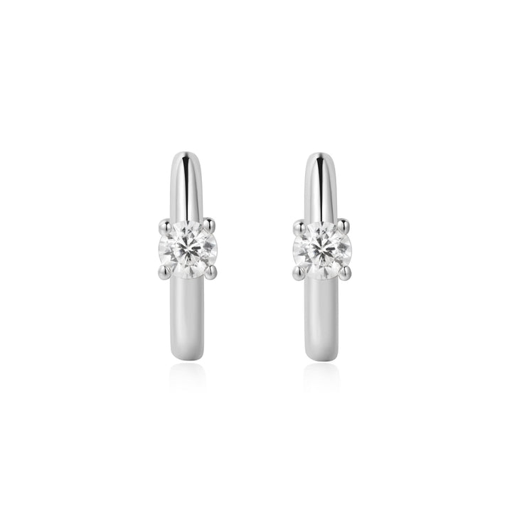 Ania Haie Silver Solitaire Cubic Zirconia Mini Huggies E061 - 03HAnia HaieE061 - 03H
