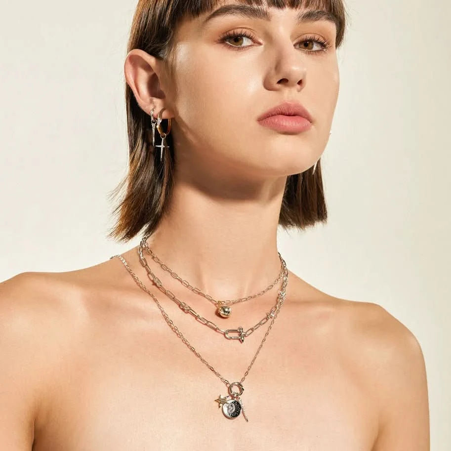 Ania Haie Silver Mini Link Charm Chain Connector Necklace N048-04H