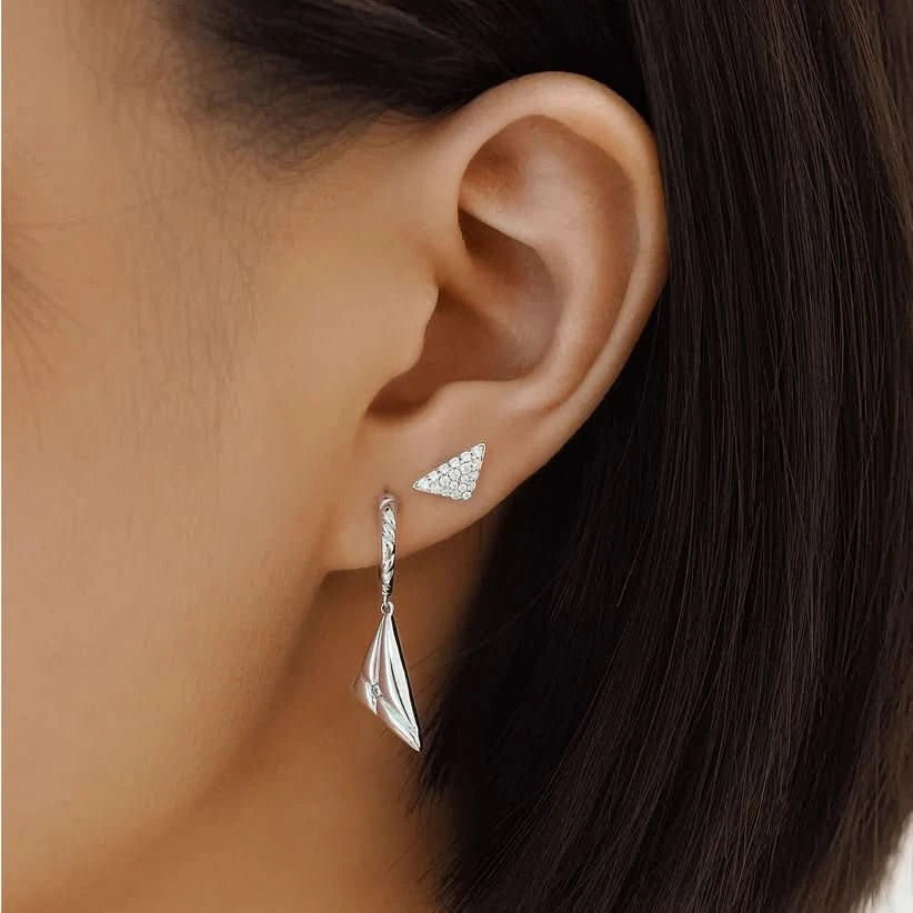 Ania Haie Silver Triangular Pavé Studs E059-06H