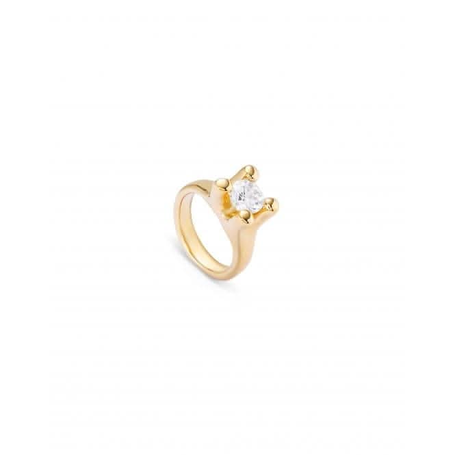 Anima 18k Gold Plated White Zirconia Ring ANI0805BLNORO