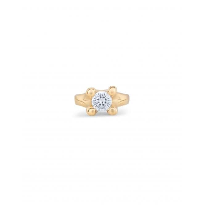 Anima 18k Gold Plated White Zirconia Ring ANI0805BLNORO