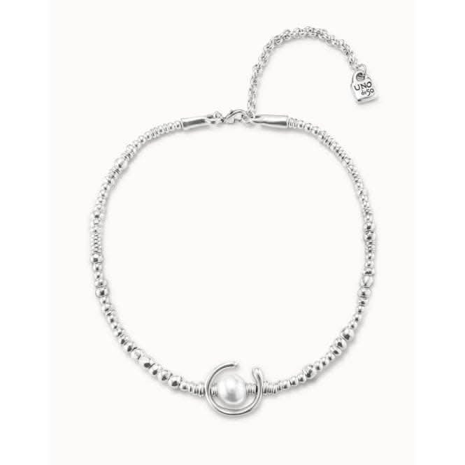 Another Round, Oh Oh Oh...! White Metal Pearl Shell Necklace