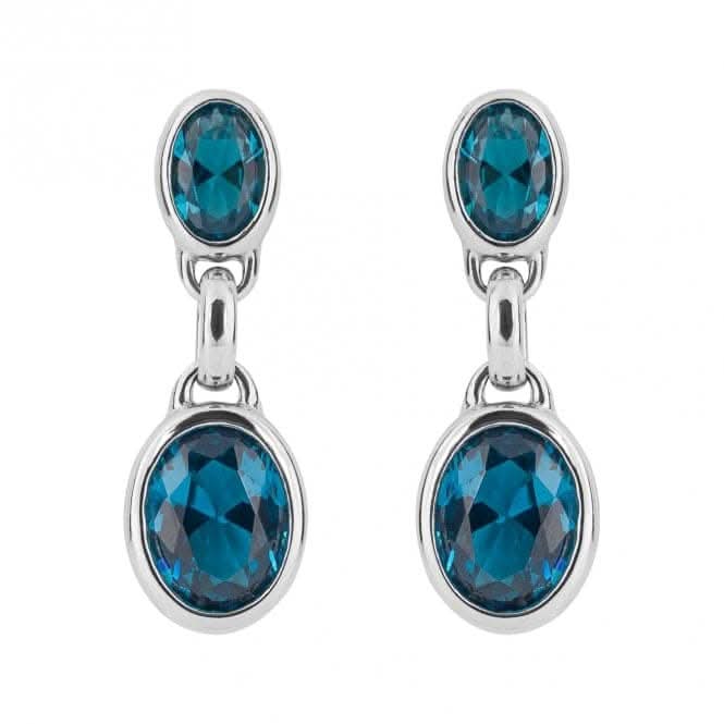 Fiorelli Silver Crystal Double Drop Earrings E6225T