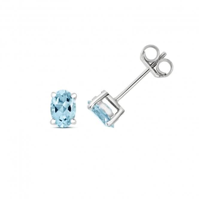 Aquamarine Claw Set Stud Earrings ED242WAQ