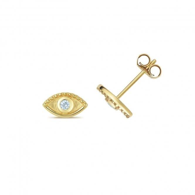 Aquamarine Eye Earring Stud Earrings ED282AQGemstones JewelleryED282AQ