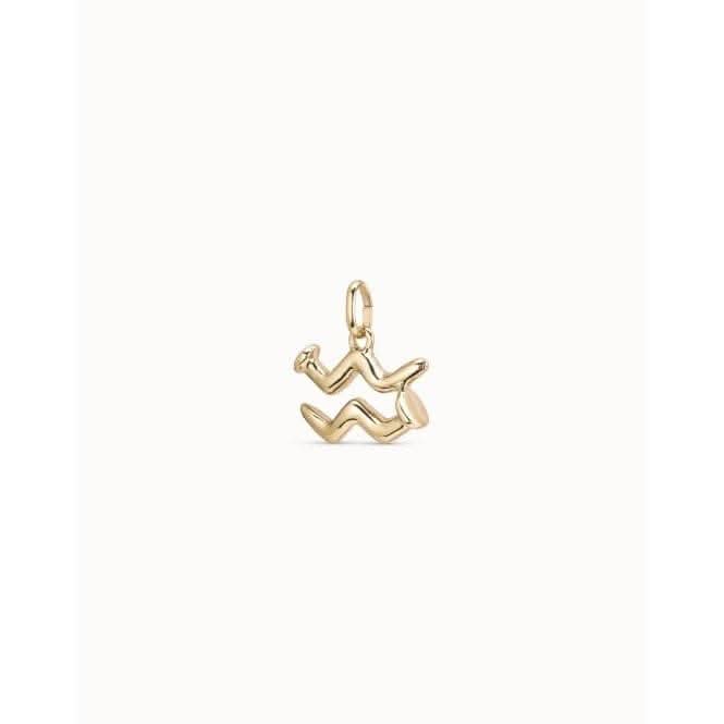 Aquarius Golden Metal Charm CHA0206OROACU0U