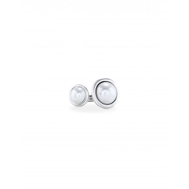 Artsy Artsy Sterling Silver Plated Two Shell Pearl Ring