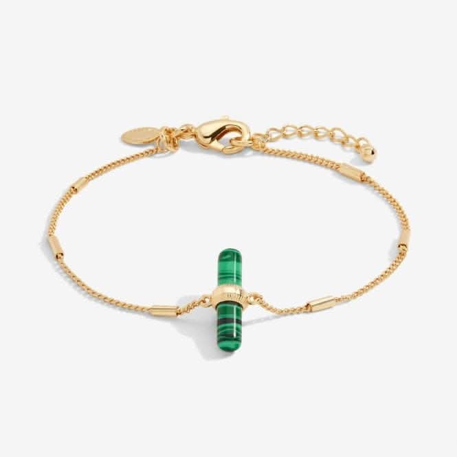 Aura Malachite Bar Gold 18cm + 3cm Extender Bracelet 6296Joma Jewellery6296