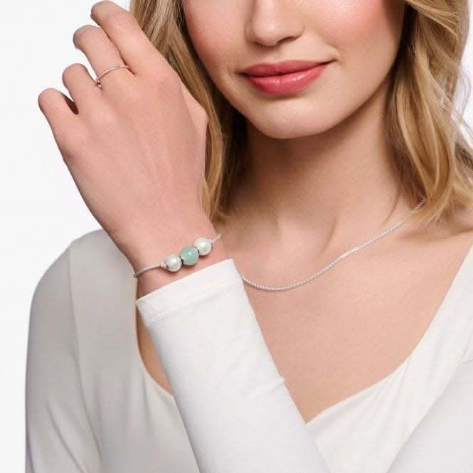 Aventurine With Freshwater Pearls Bracelet A2119 - 010 - 7Thomas Sabo Karma BeadsA2119 - 010 - 7