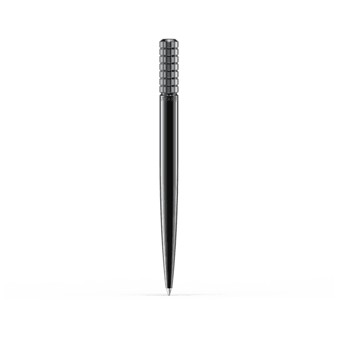 Ballpoint Silver Tone Black Lacquered Pen 5637773