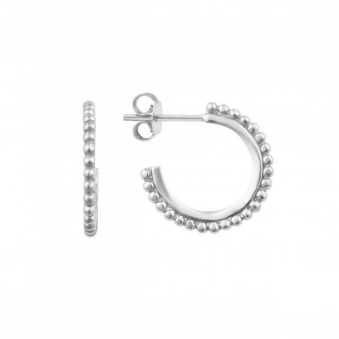 Beaded 17mm Stud Hoop Earrings 6848HP