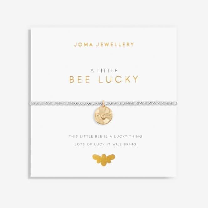 Bee Lucky Silver And Gold 17.5cm Stretch Bracelet 6067Joma Jewellery6067