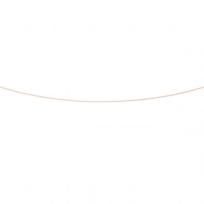 Beginnings Silver Rose Gold Plated Diamond Cut Curb 41+5cm Chain Chain N3625