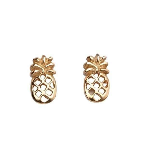 Beginnings Sterling Silver A2003 Rose Gold Plate Pineapple Stud Earrings