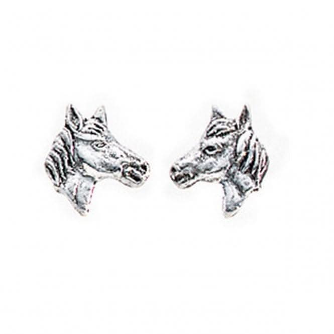 Beginnings Sterling Silver A737 Horses Head Stud Earrings