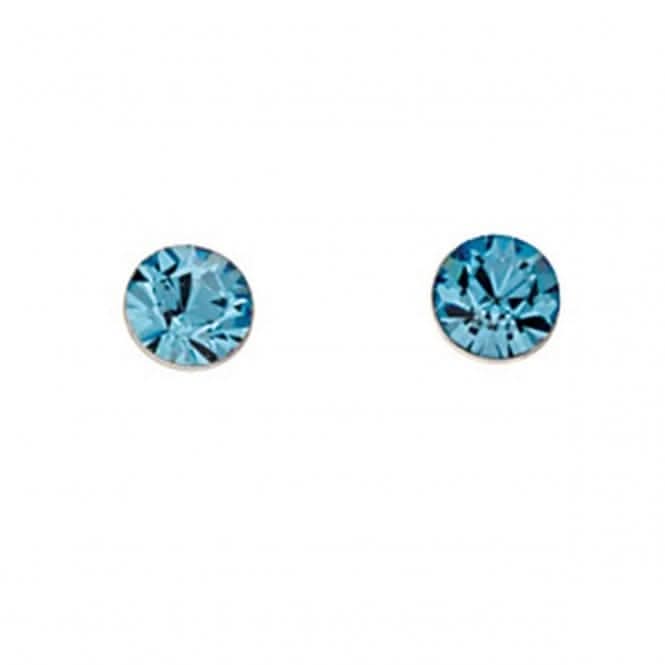 Beginnings Sterling Silver A824A Aquamarine Stud Earrings