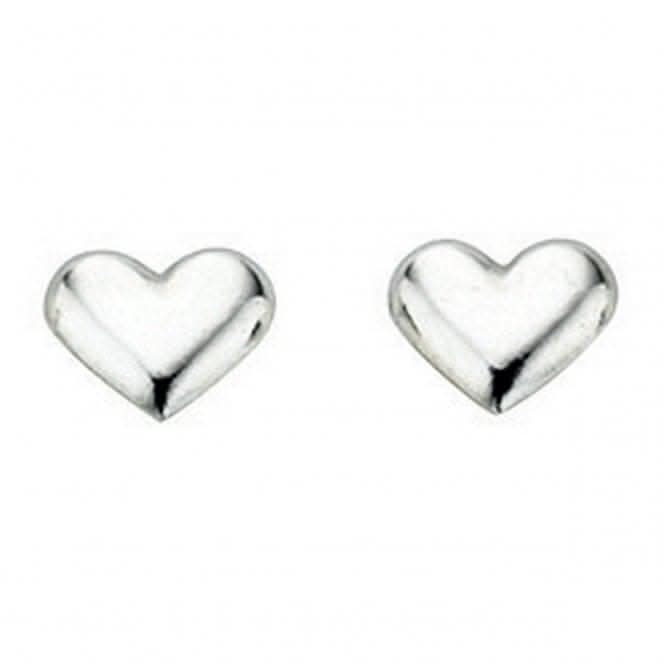 Beginnings Sterling Silver A858 Small Heart Stud Earrings