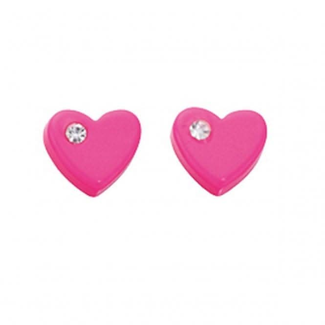 Beginnings Sterling Silver A873P Heart Stud Earrings