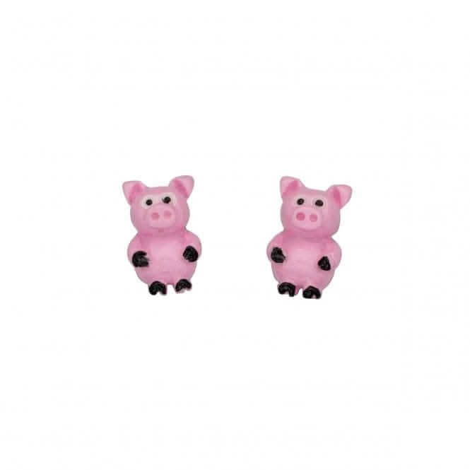 Beginnings Sterling Silver A928P Piggy Stud Earrings