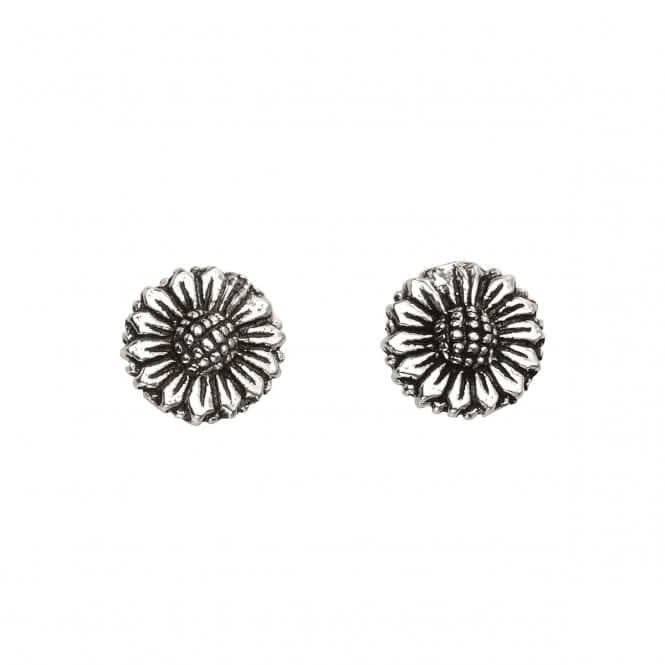 Beginnings Sterling Silver A966 Oxidised Daisy Stud Earrings