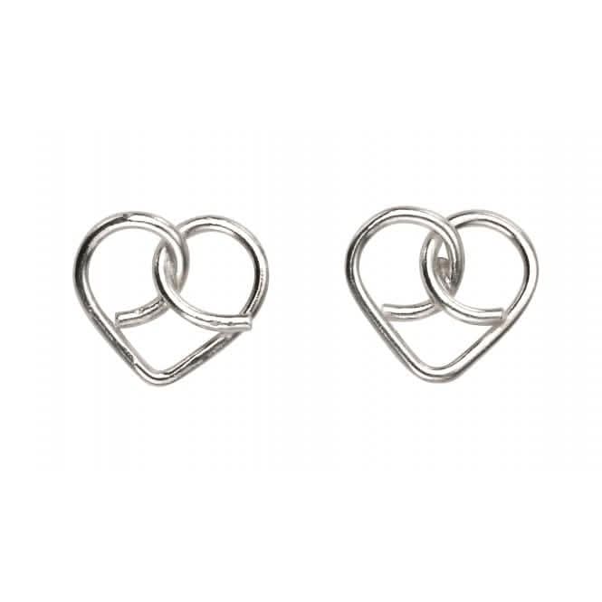 Beginnings Sterling Silver A984 Wire Heart Stud Earrings