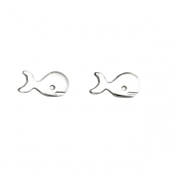 Beginnings Sterling Silver A997 Whale Stud Earrings