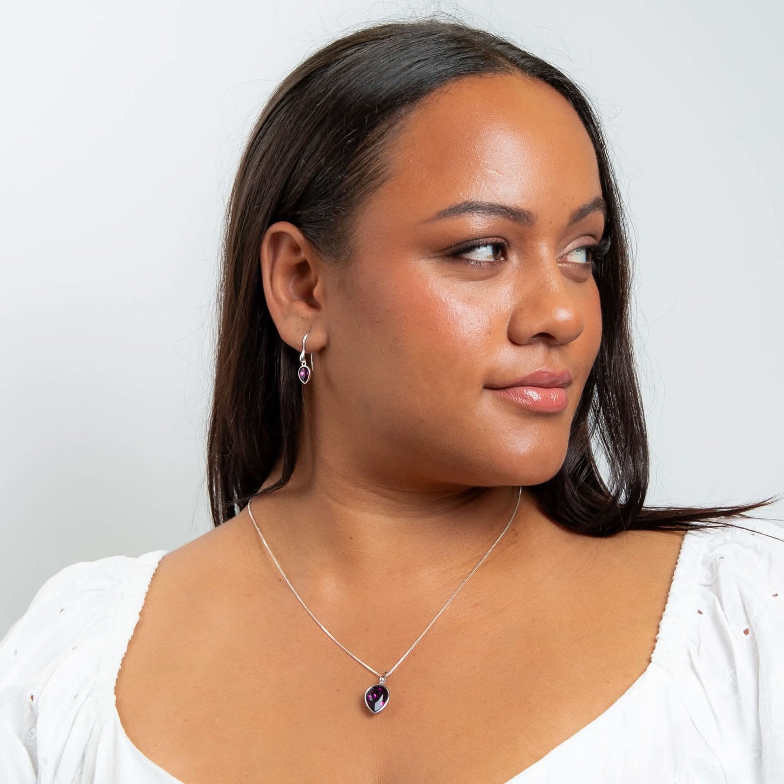 Beginnings Sterling Silver Amethyst Crystal Amethyst Pendant P5459MBeginningsP5459M